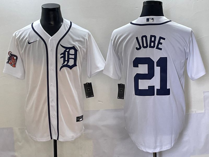 Men 2025 Detroit Tigers #21 Jobe White Game Nike MLB Jersey style 5->miami marlins->MLB Jersey